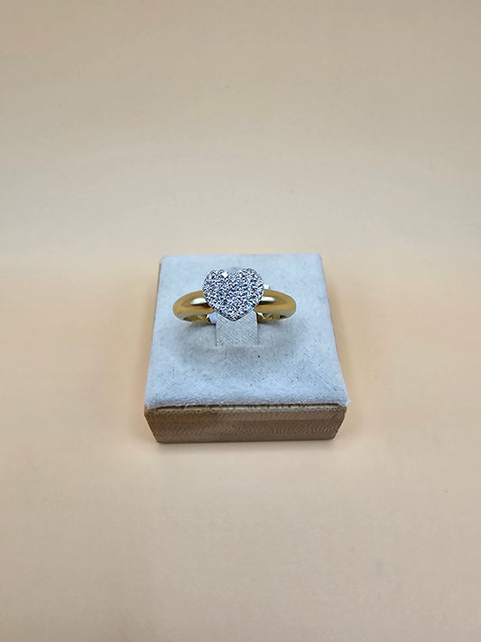 Diamond heart ring