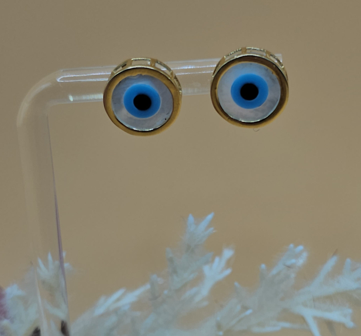 Evil eye earring