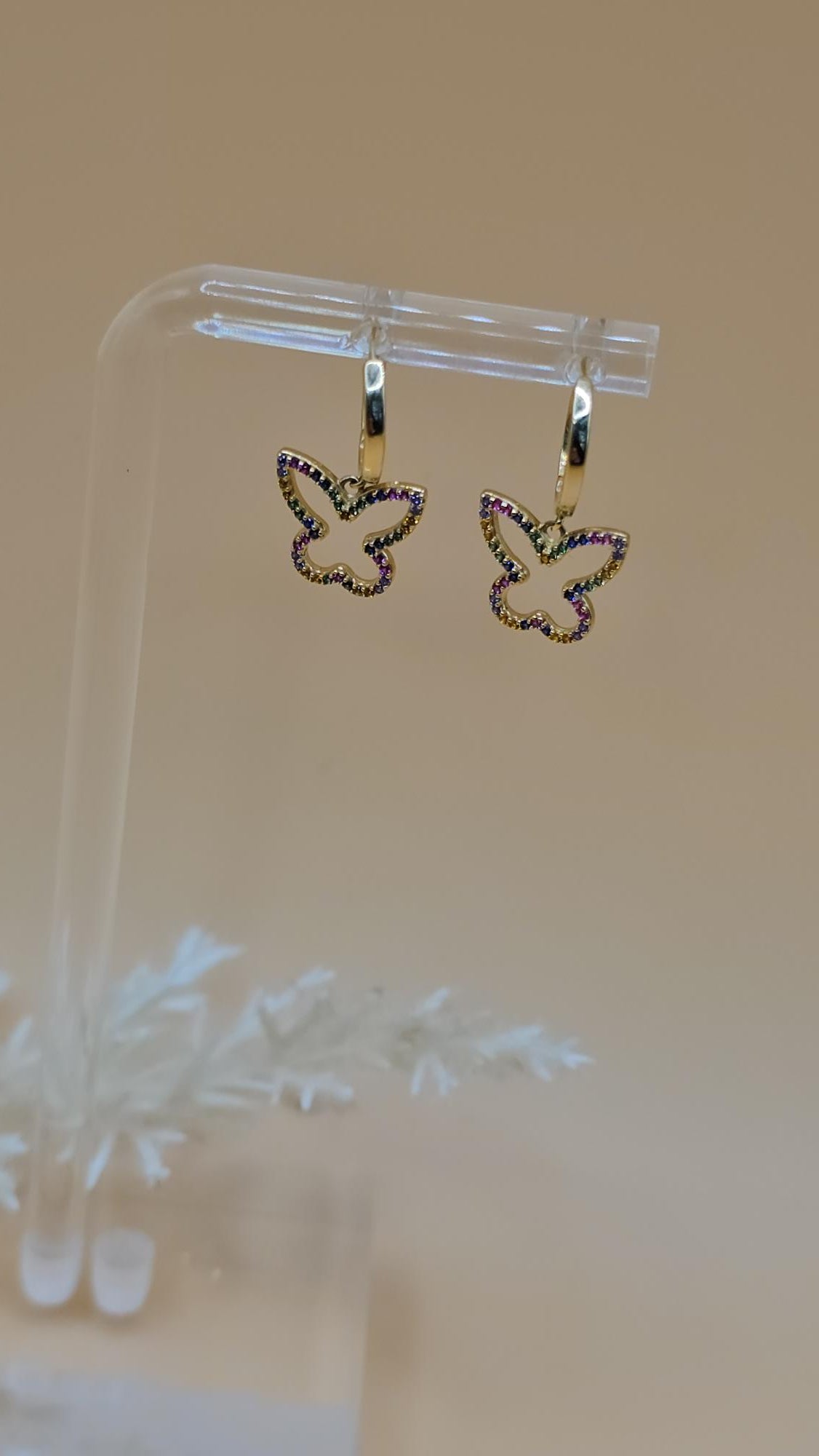 Colofull Butterfly Hoops