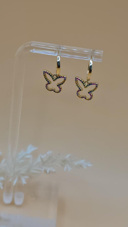 Colofull Butterfly Hoops