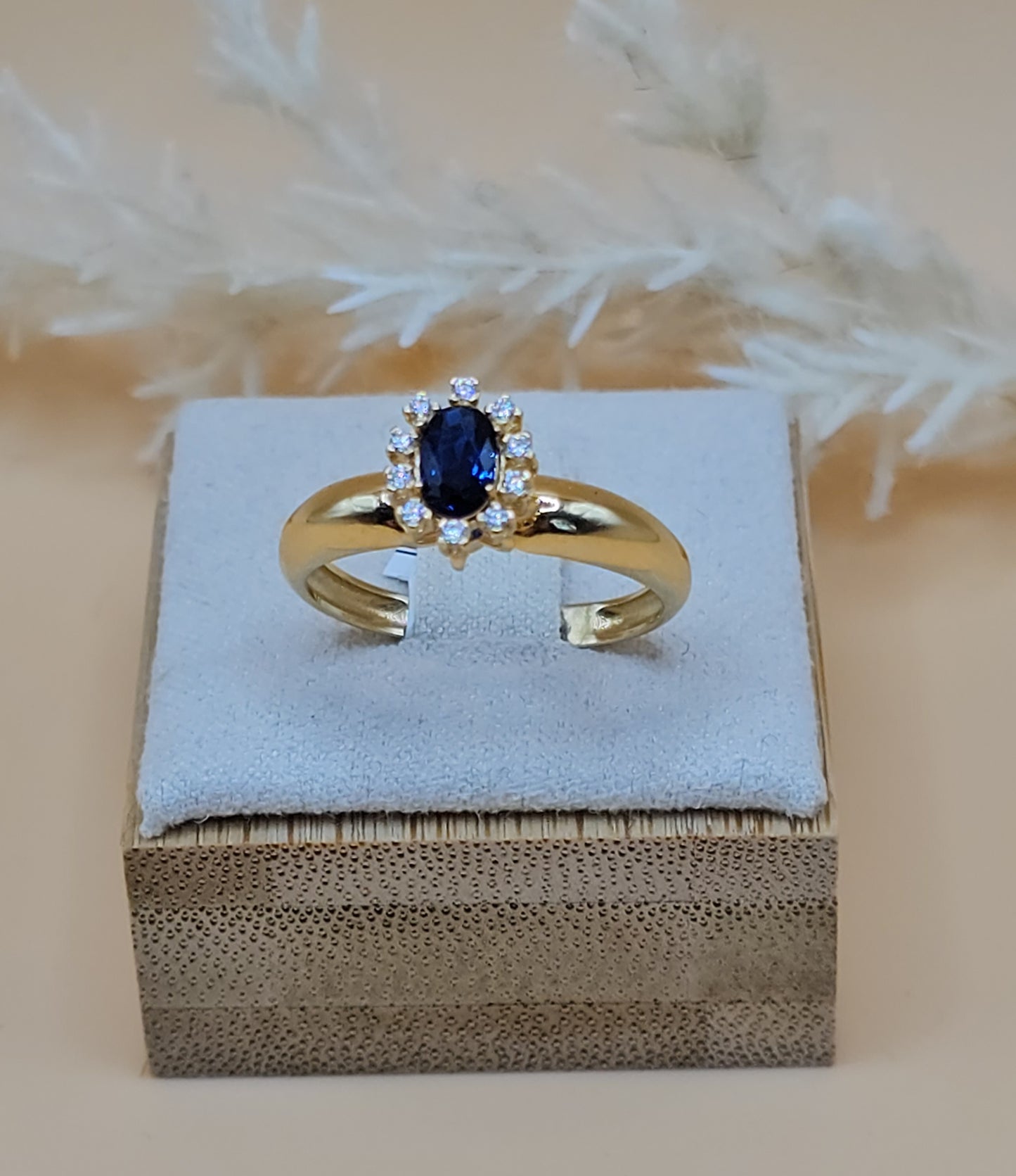 Ring Dark blue Cz