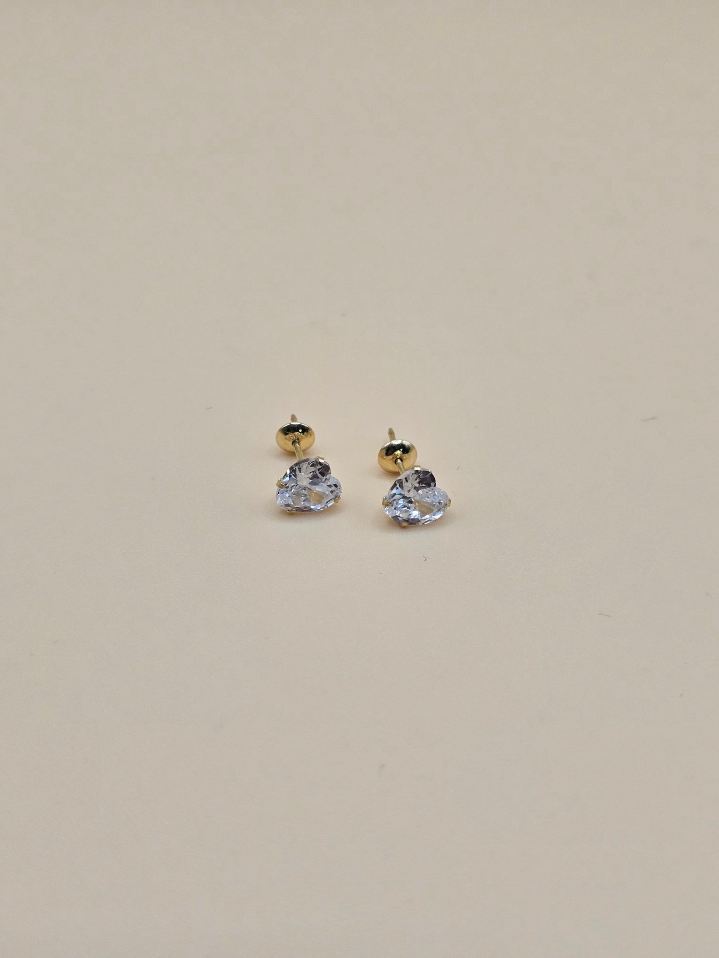 Heart cz earrings