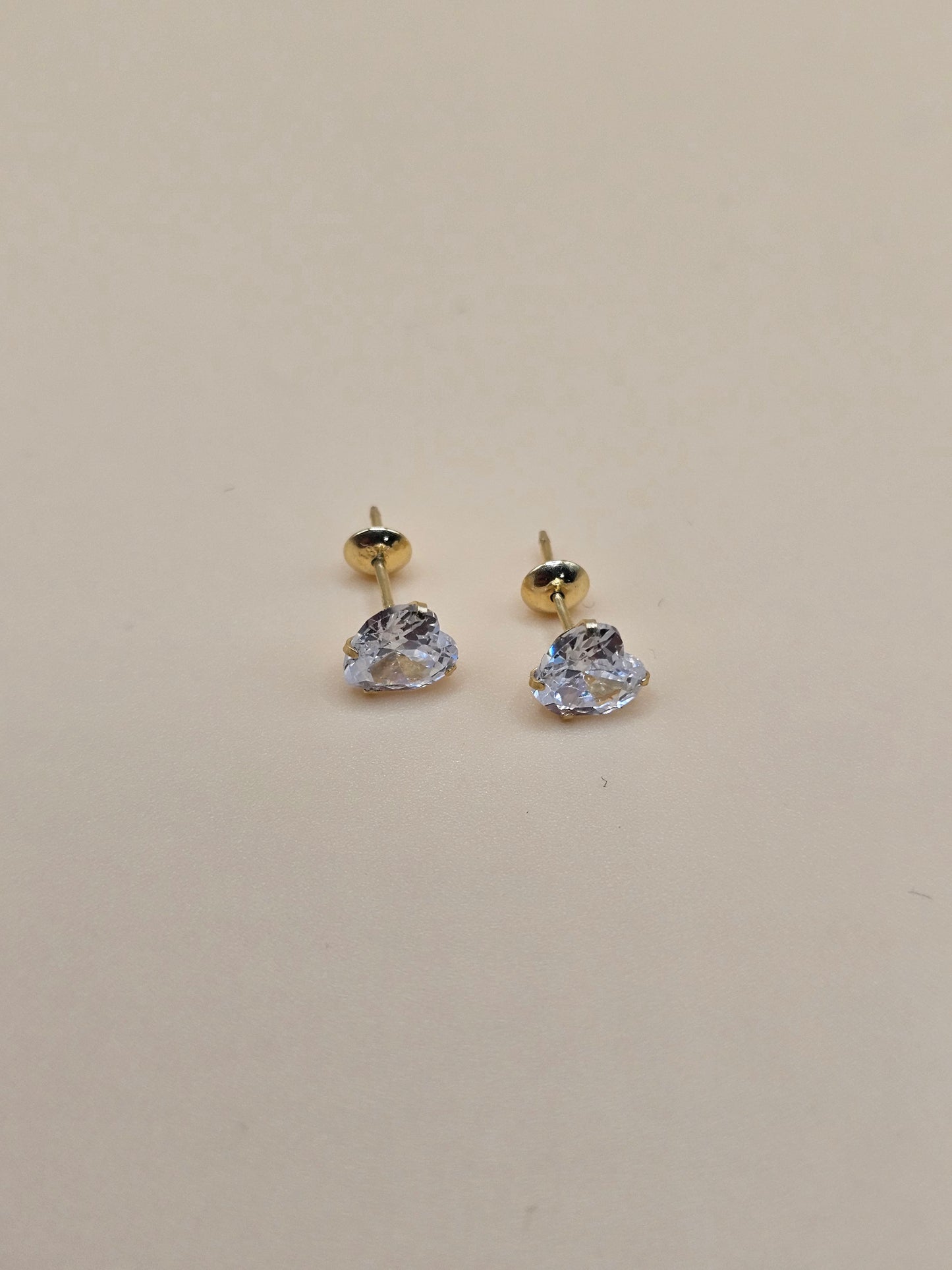 Heart cz earrings