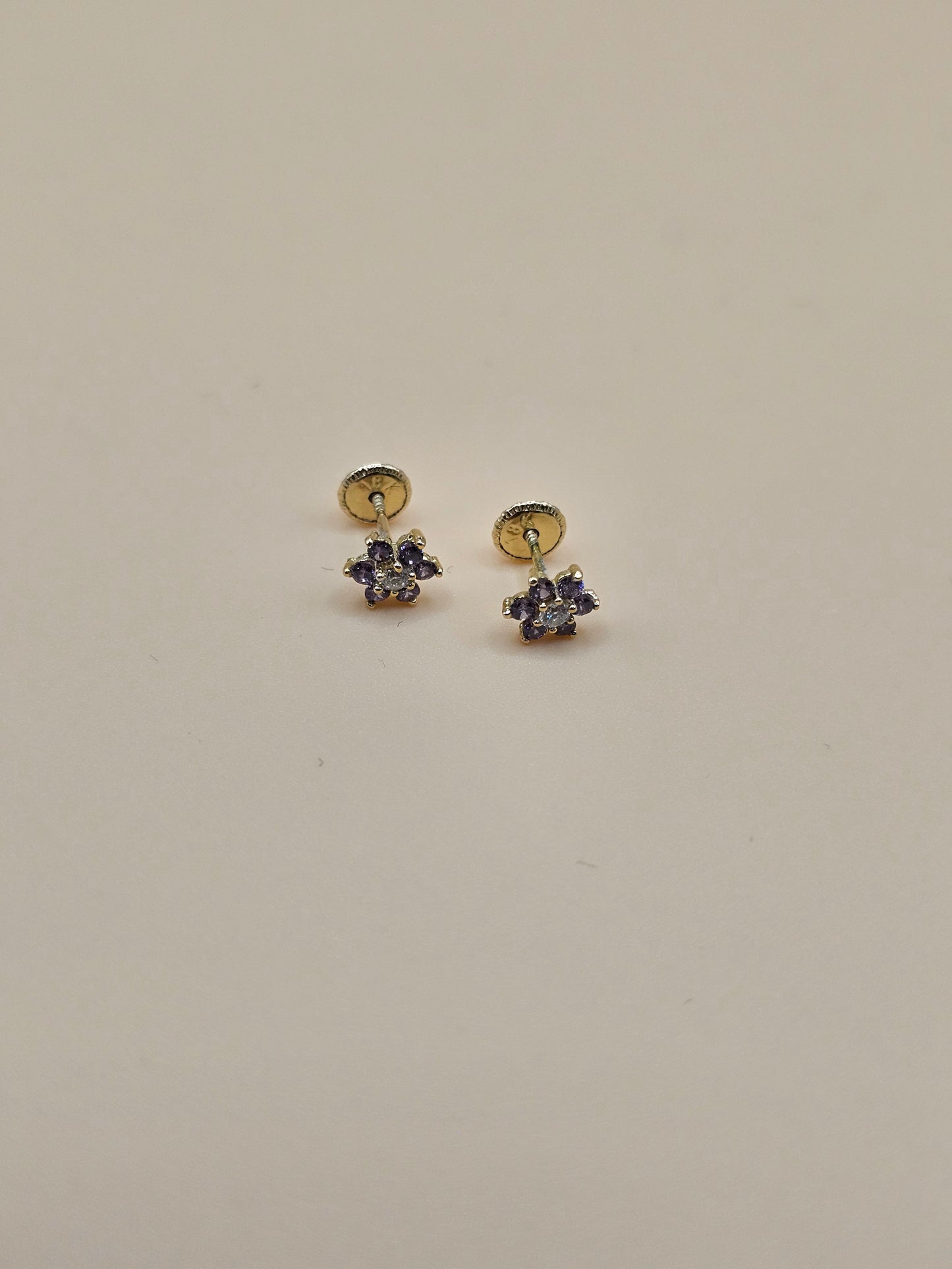 Flower czs earrings