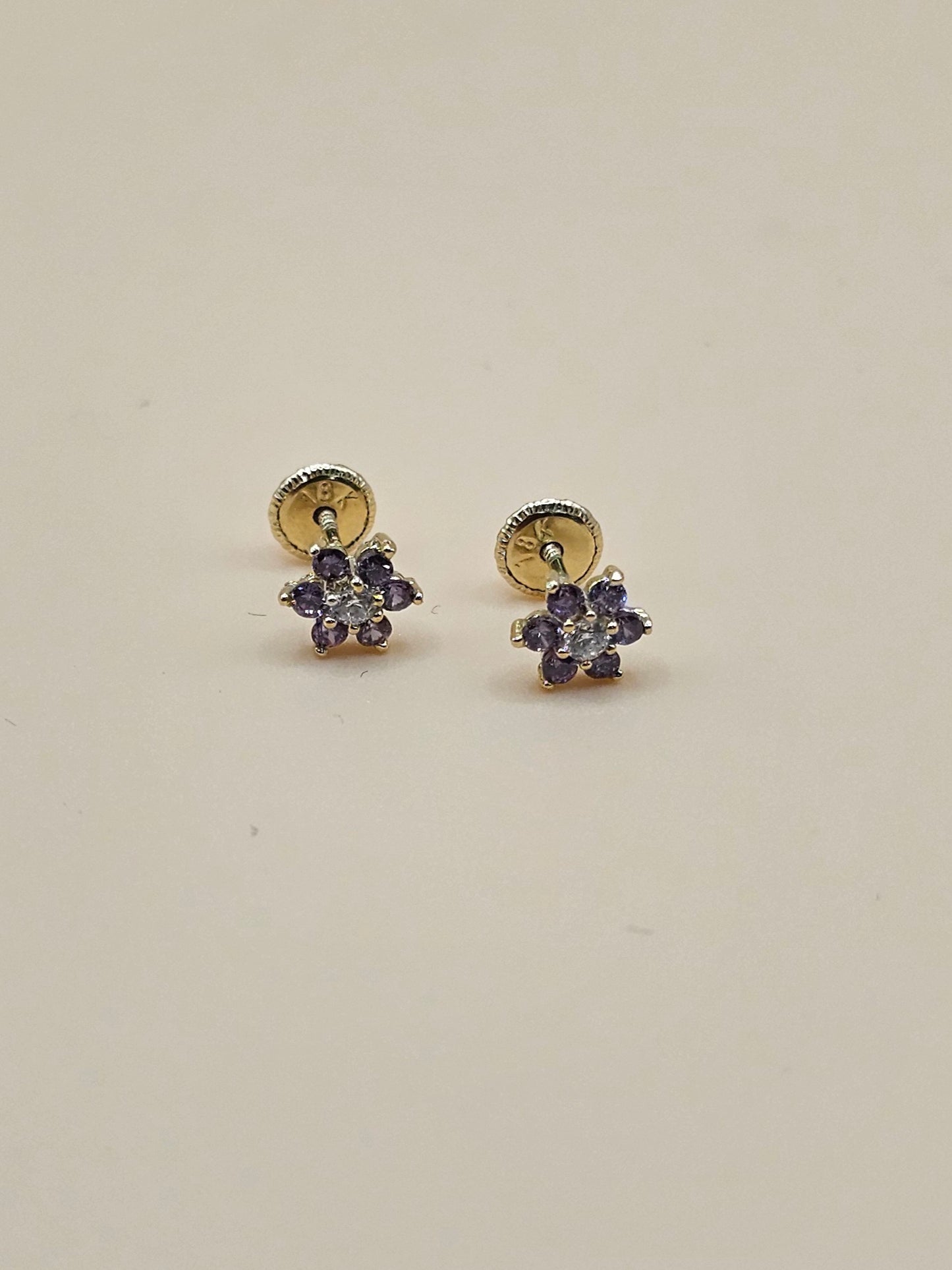 Flower czs earrings