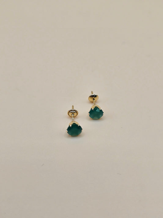 Green cz earrings