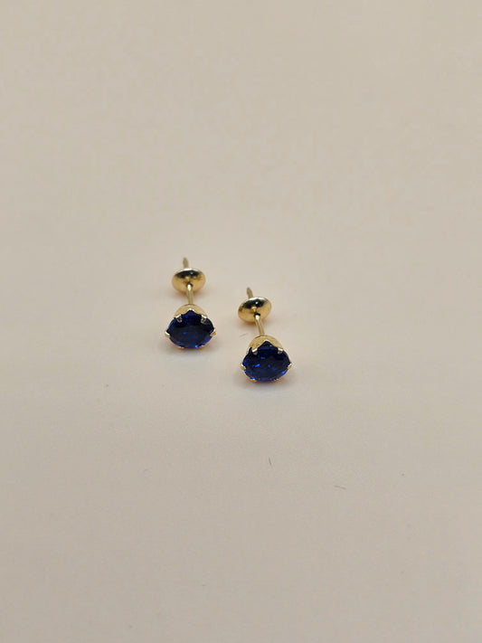 Royal blue cz earrings