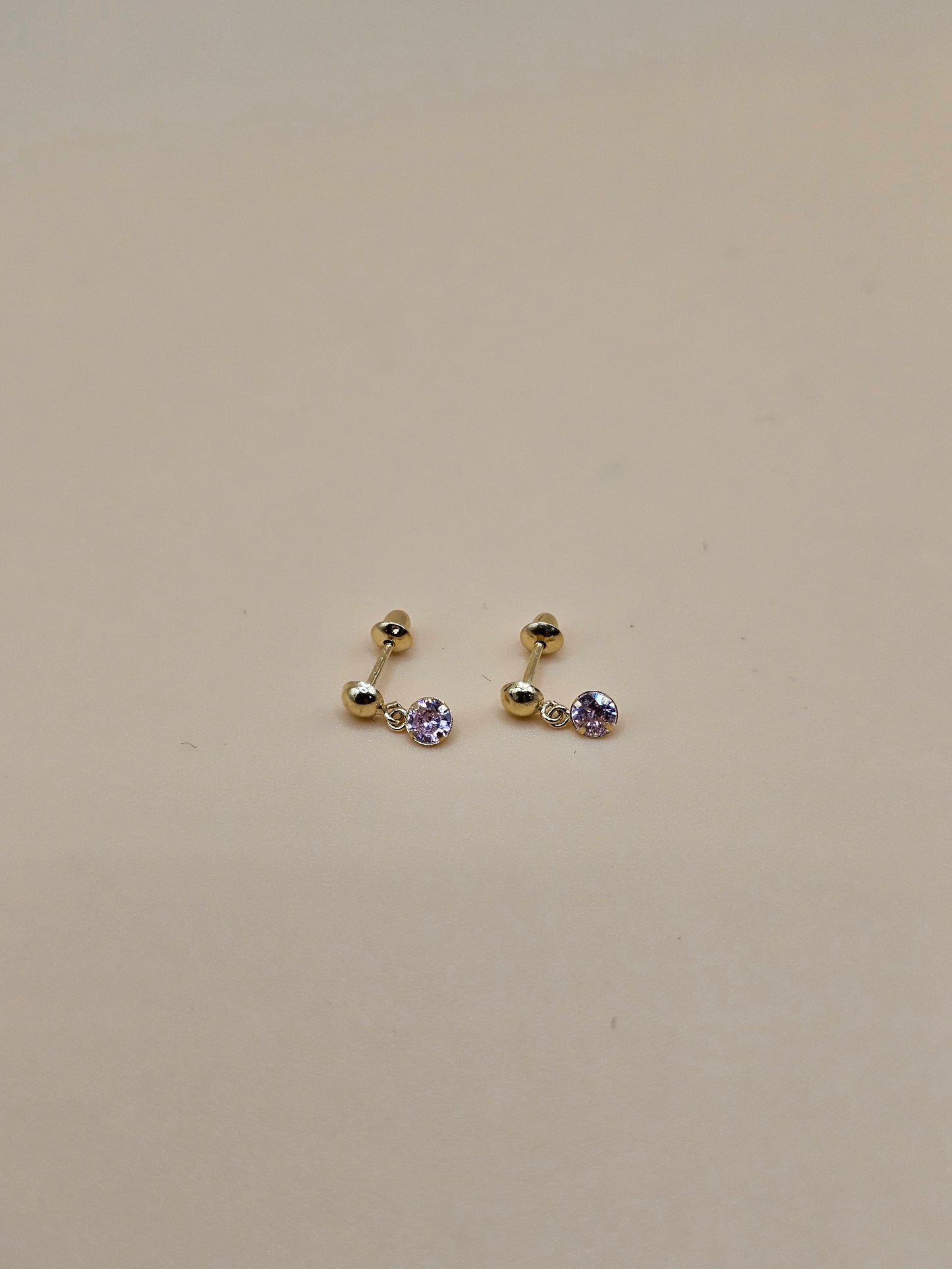 Light pink baby earring