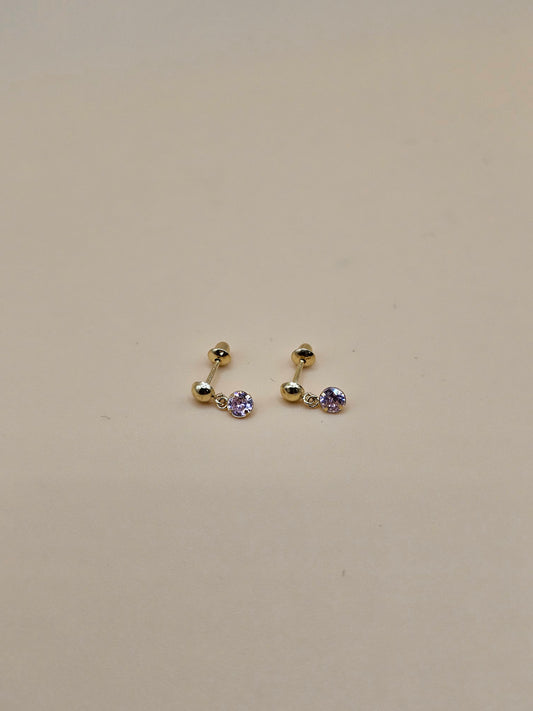 Light pink baby earring
