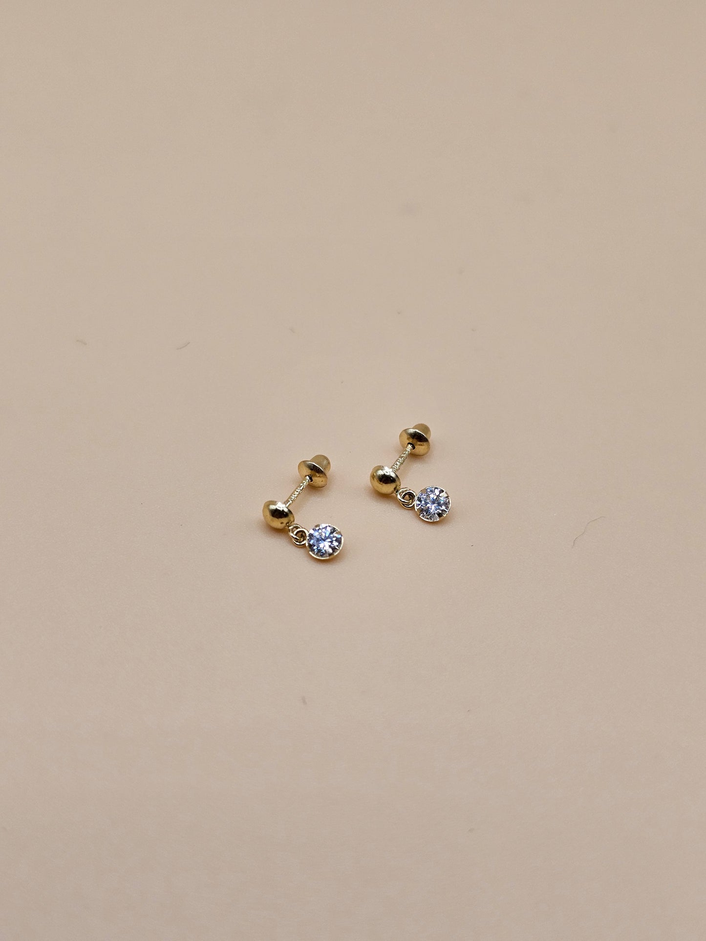 Baby earring clear cz
