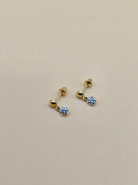Baby earring clear cz