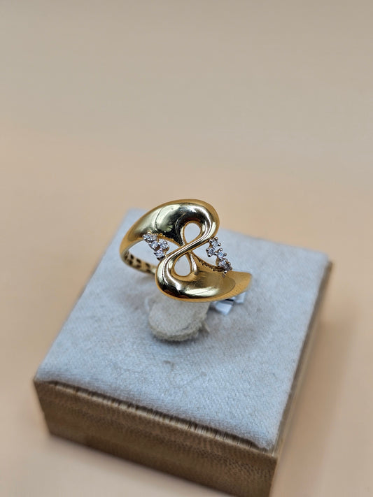 Infinity diamond ring