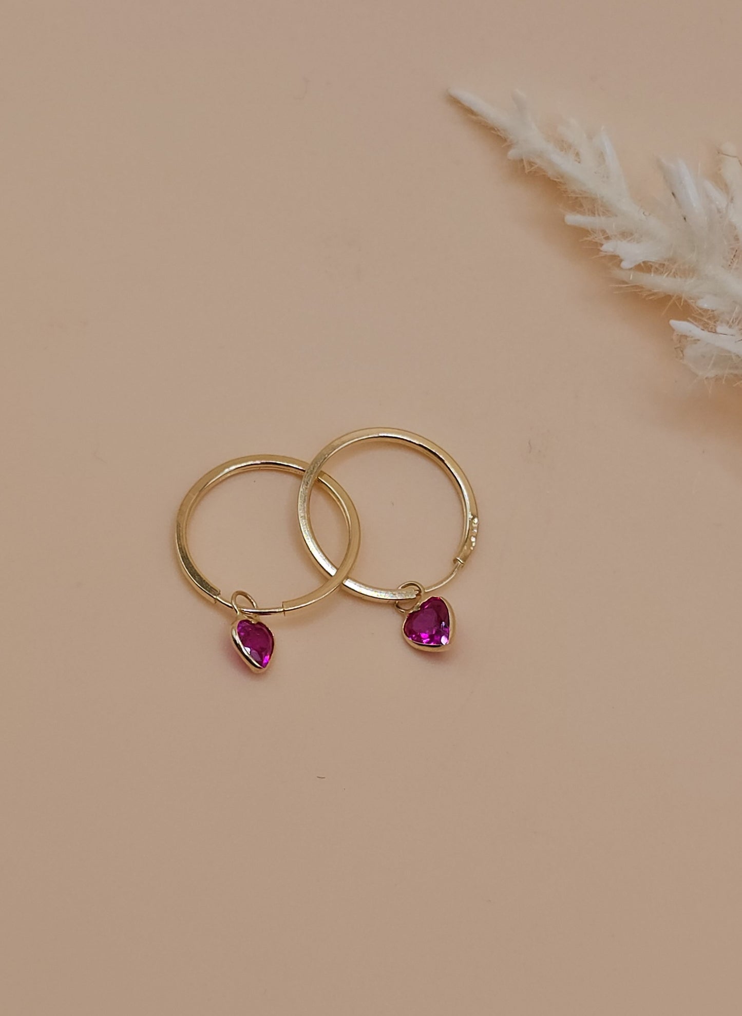 Dark pink hoops