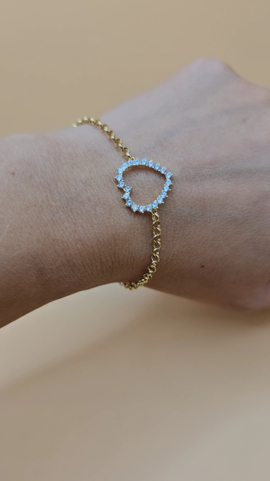 Portuguese bracelet heart