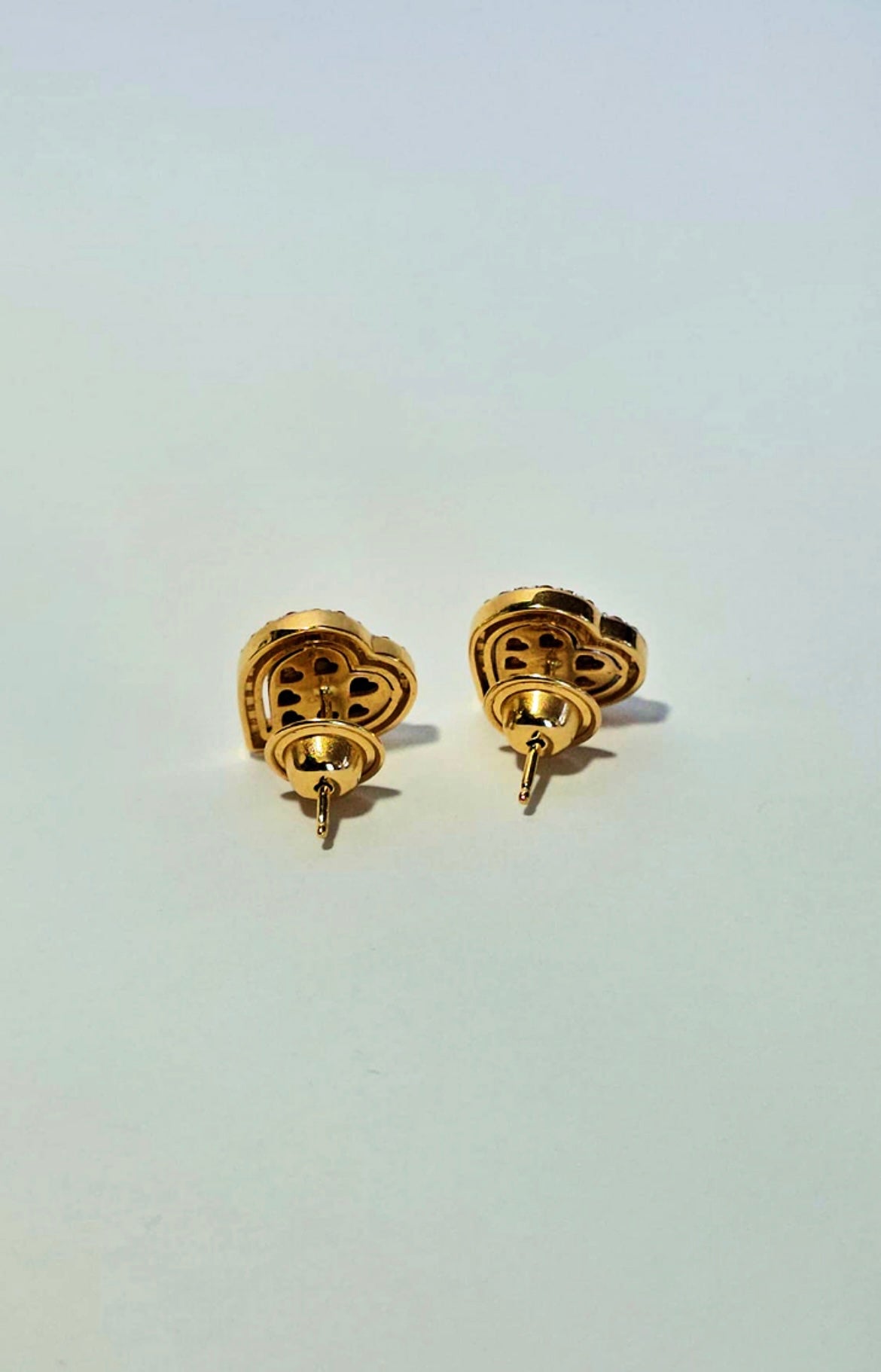 DH Diamond Golden Heart Earrings