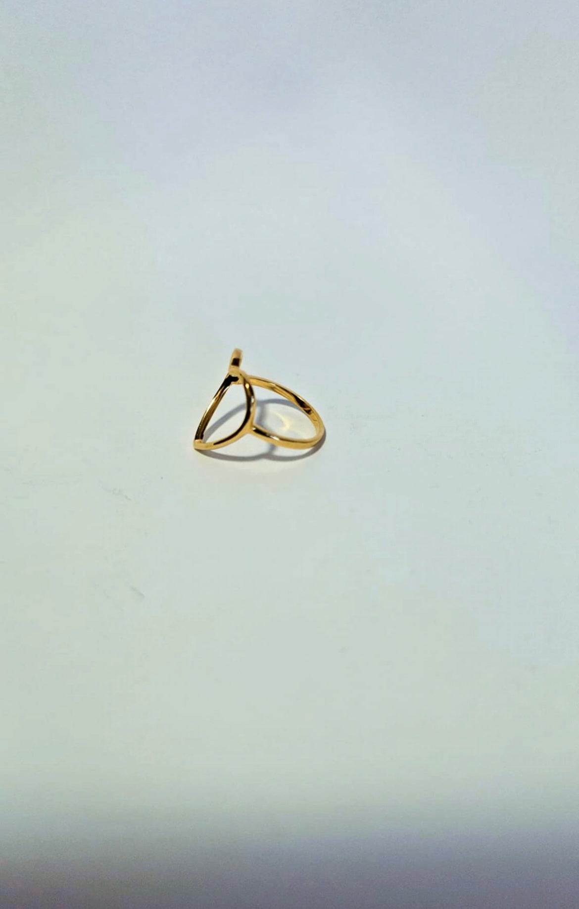 Golden Heart Studded Ring