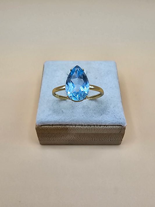 Topaz drop ring