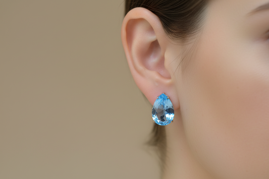 Topaz drop earing