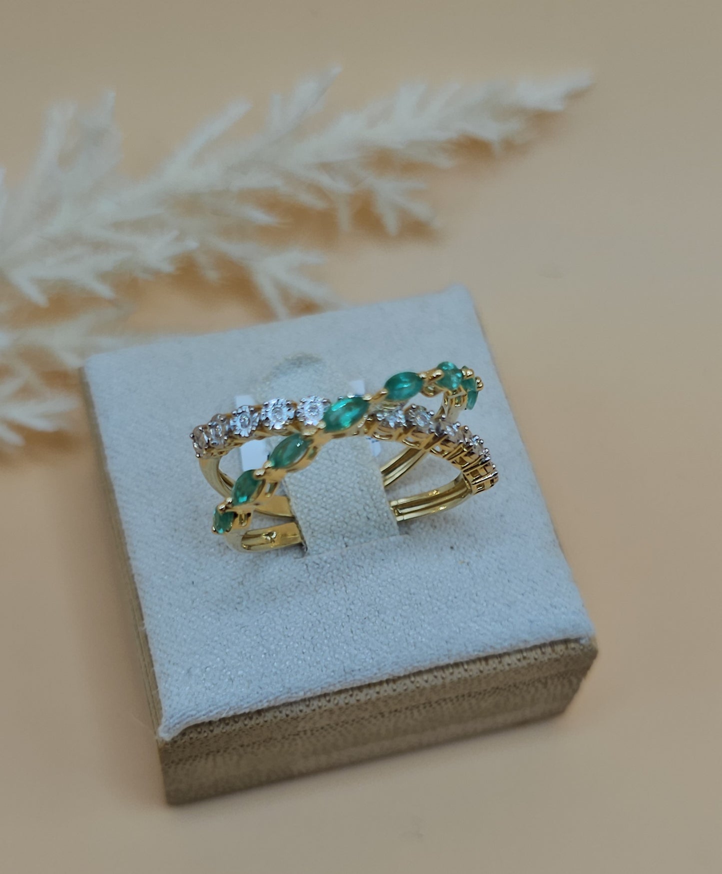 Emerald and Diamond ring