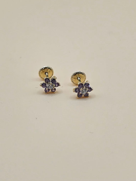 Flower czs earrings
