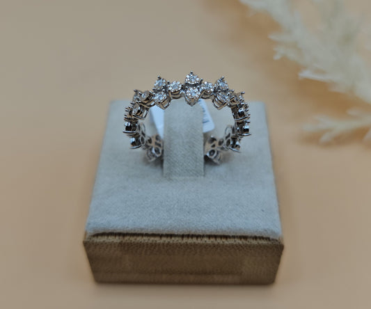 White gold and diamonds