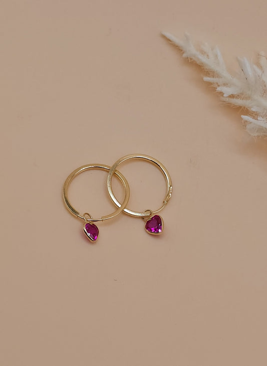 Dark pink hoops