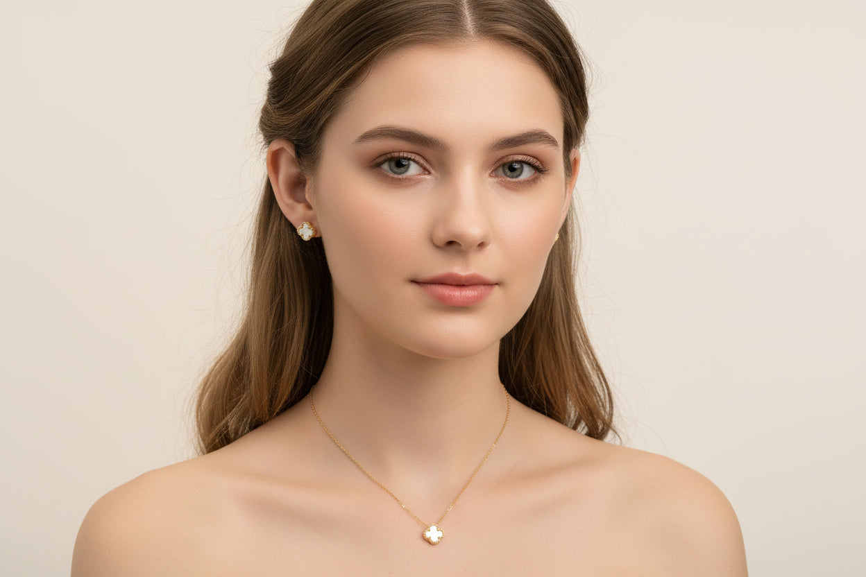 Conjunto Vc mini na madre peróla