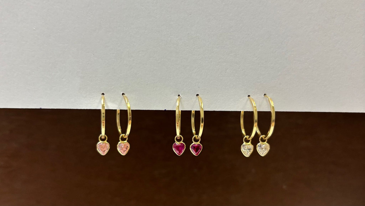Clear heart hoops