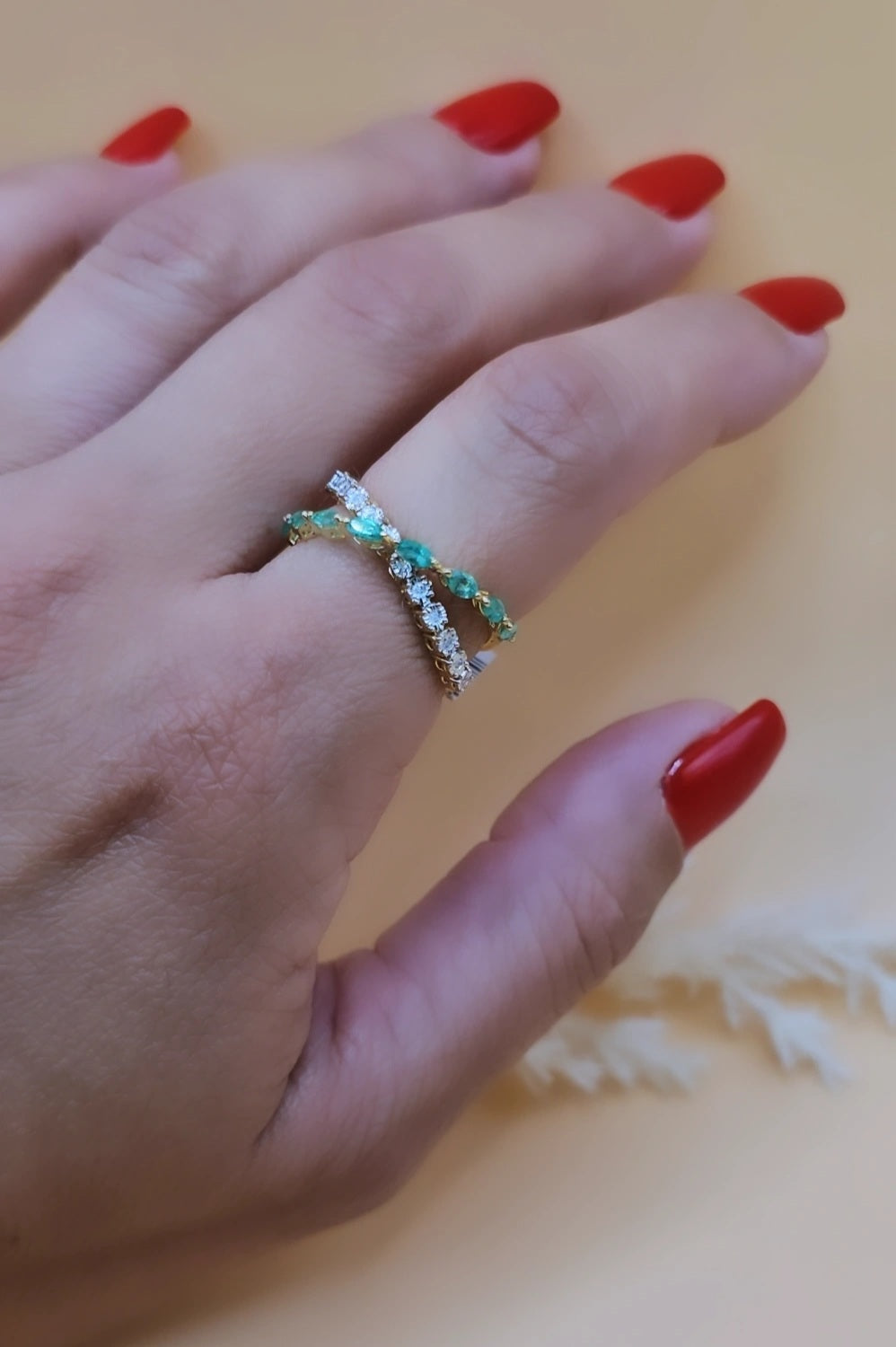 Emerald and Diamond ring