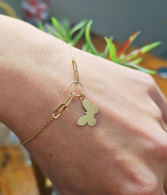 Pulseira delicada borboleta