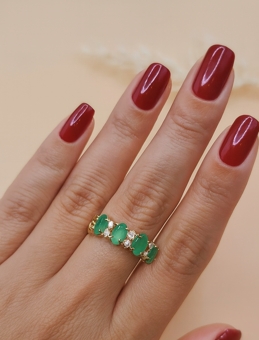 Green zircones ring